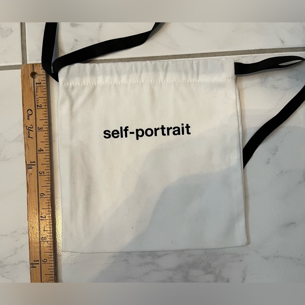 Authentic ~ Self-Portrait White Canvas Dust Bag Pouch